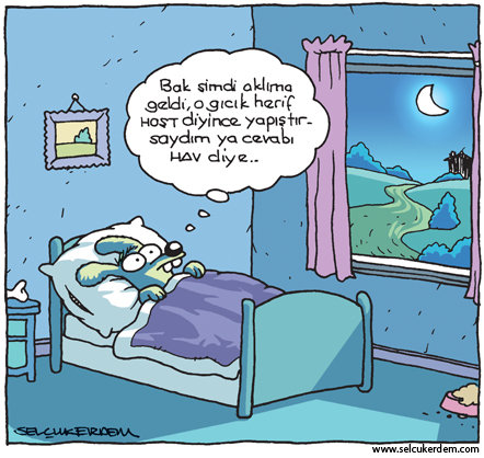 Karikatür verilmemis cevap üzere düsünmek